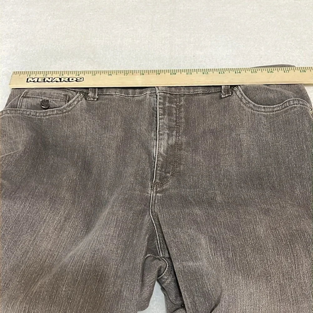 Gloria Vanderbilt Amanda Jeans Slimming Effect Womens Size 16 Brown Straight Leg